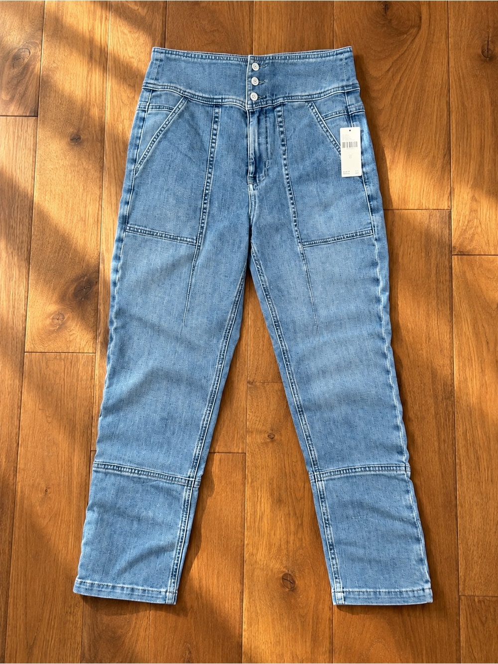 Pilcro and the Letterpress High-Rise Patch-Pocket Cropped Jeans Sz 27 NWT
